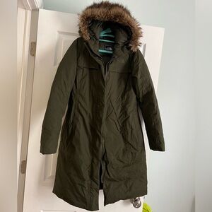 North face long winter coat